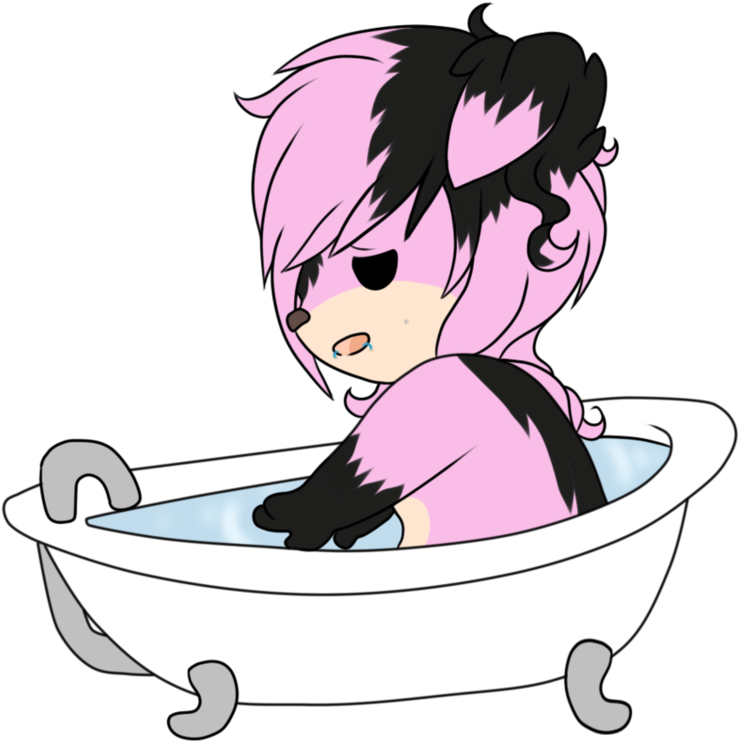 Splish Splash Rose Was Taken A Bath By Astrallynights - Cartoon (892x895)
