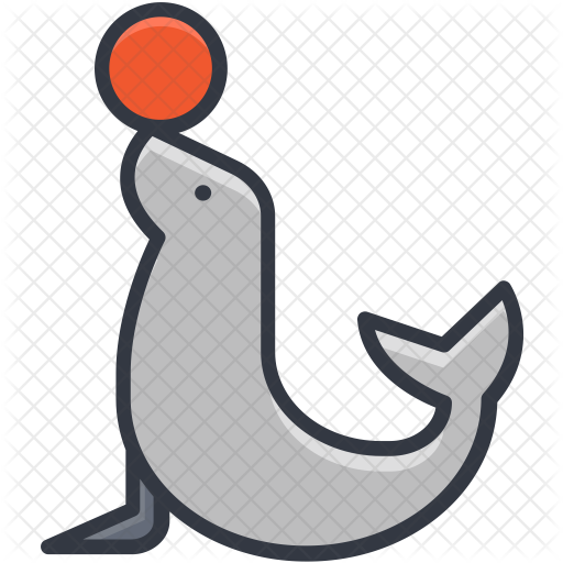 Circus Seal Icon - Circus Sea Lion (512x512)