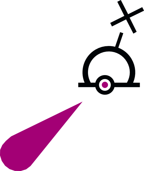 Free Vector Nchart Symbol Int Lighted Sphericalbuoy - Clip Art (504x599)