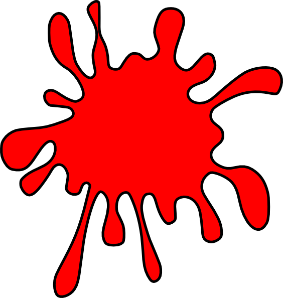 Small Red Ink Splash Clip Art At Clker - Slime Clipart (564x594)