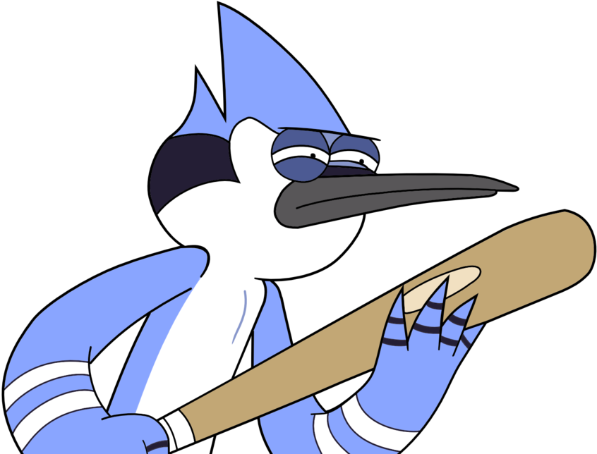Mordecai With A Bat By Kol98-d4xopyr - Mordecai With A Bat (900x686)