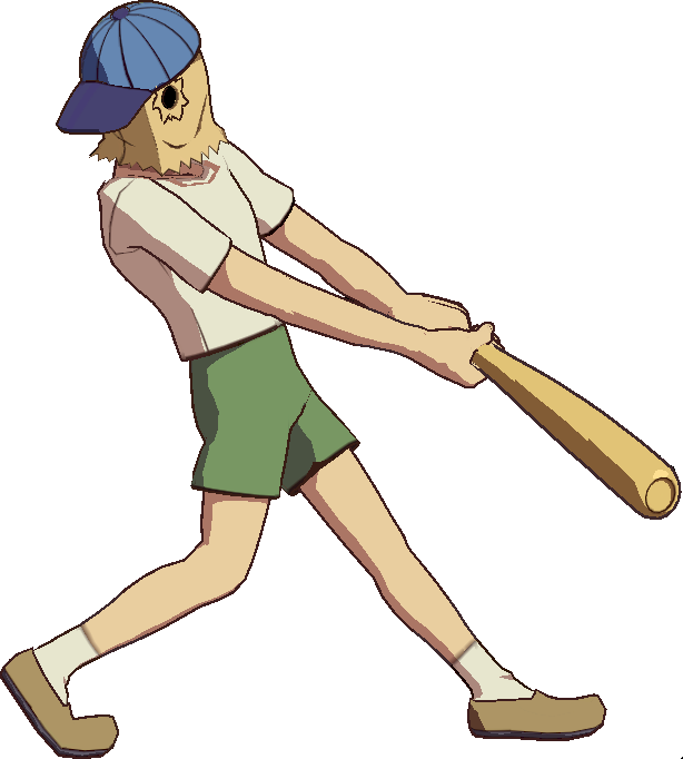 Ggxrd Faust 5d - Guilty Gear Faust Baseball Bat (614x682)