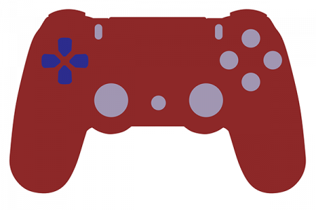 Pin Controller Clip Art - Red Shadow Ps4 Controller (450x300)