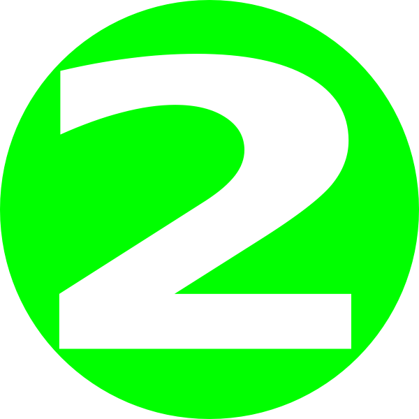 Glossy Green Circle Icon With 2 Clip Art - Circle (600x600)