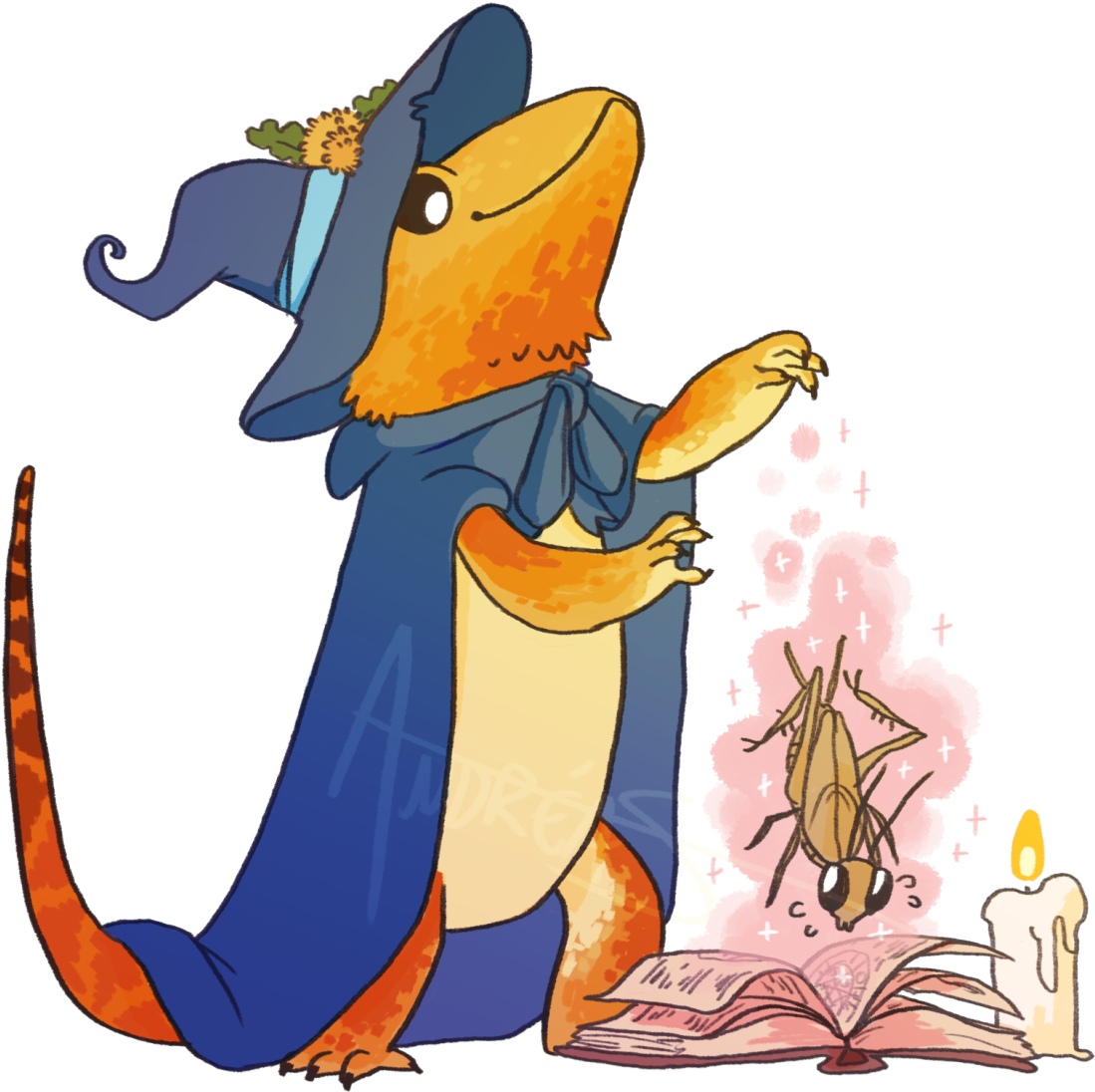 “ Sticker Commissions Of Hiccup And Isadora For @geckoblep - Cartoon Bearded Dragon Sticker (1280x1275)