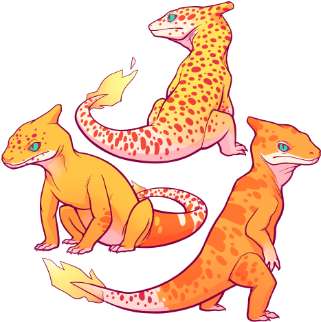 “ Charmeleon Morphs Guess This Means I'm Doing Wartortles - Leopard Gecko Charmander (1280x1280)