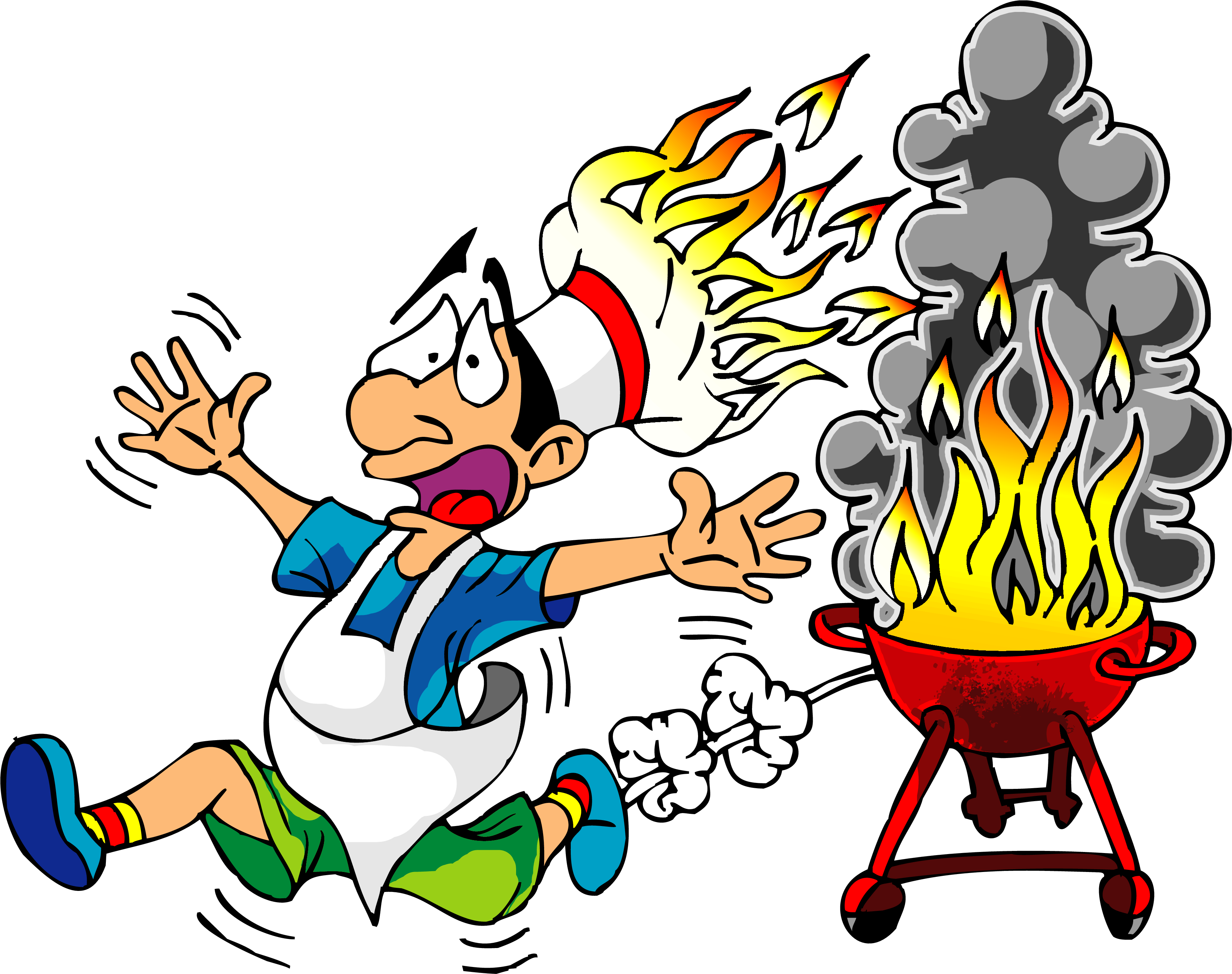 Summer Bbq Party Clip Art - Bbq Cartoon (3527x2793)
