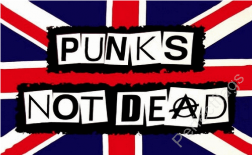 Punks Not Dead Flag - 5ft X 3ft Punks Not Dead Flag (500x500)
