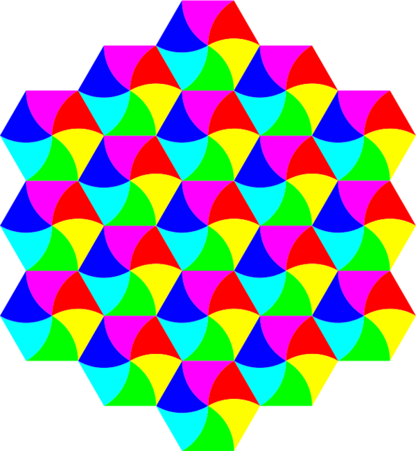 Hexagon Clipart Tessellation - Clip Art (600x650)