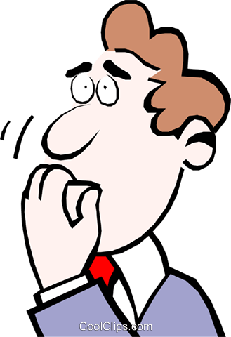 Cartoon Faces Royalty Free Vector Clip Art Illustration - Apprehension Clipart (329x480)