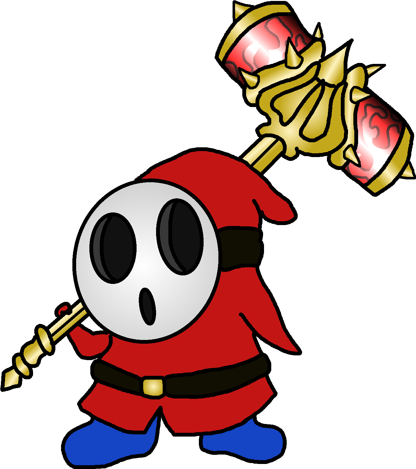 Shy Dude - Cartoon (1341x1571)