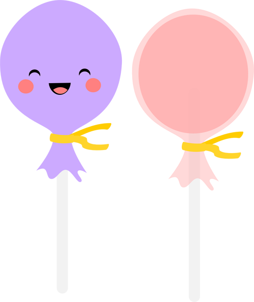 Kawaii Lollipop Wrapped - Kawaii Lollipop Wrapped (500x596)