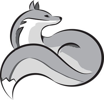 Silver, Fox, Animal - Clip Art Silver Fox (353x340)