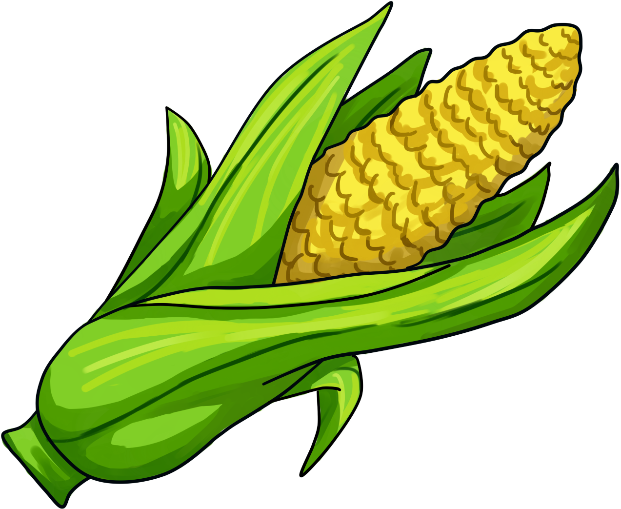 Corn On The Cob Maize Clip Art - Corn Drawing Png (1600x1200)