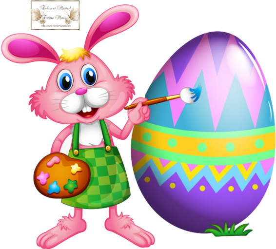 Pâques Pâques Pâques - Free Easter Bunny Clipart (585x533)