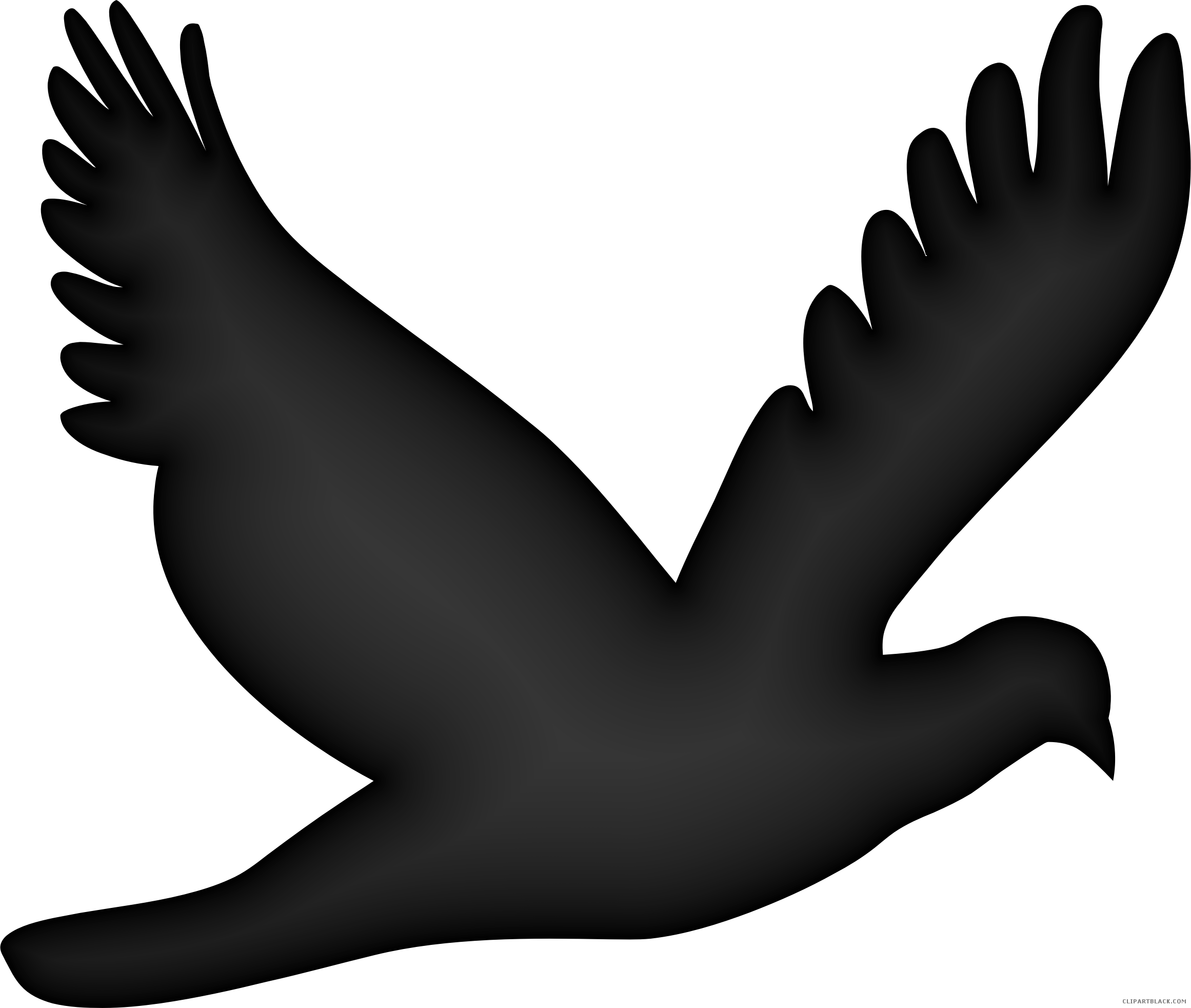 Flying Dove Animal Free Black White Clipart Images - Flying Bird Clip Art (2322x1964)
