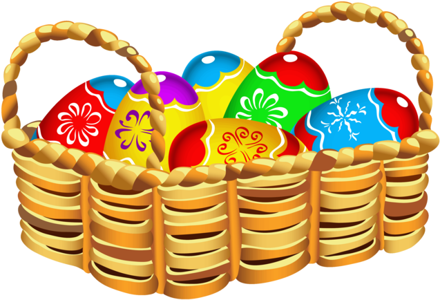 Publicat De Eu Ciresica La - Easter Egg Basket Clipart (650x453)