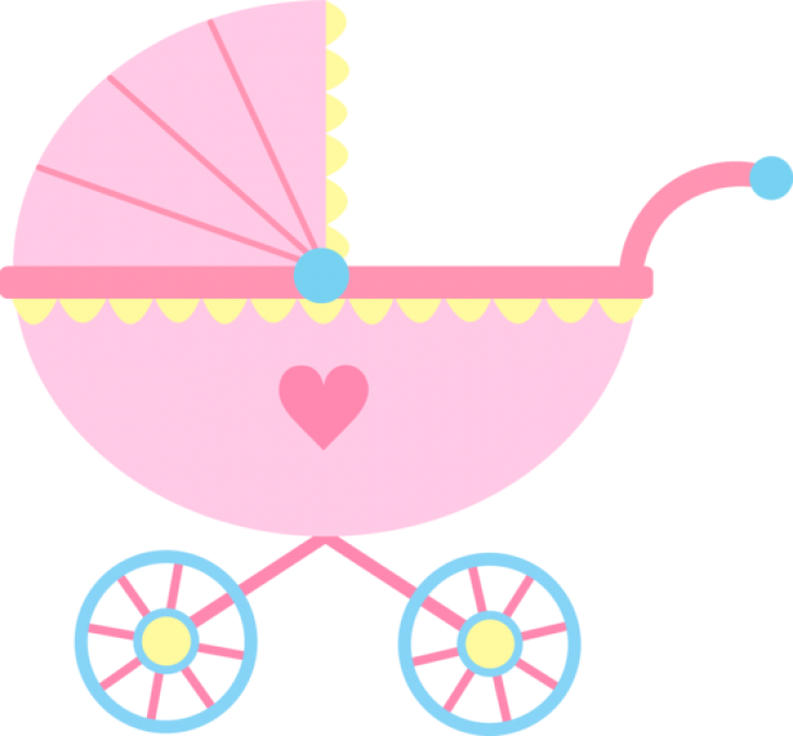 Permalink To Clipart Baby Girl Free Birthday Clipart - Baby Carriage Clipart No Background (728x675)