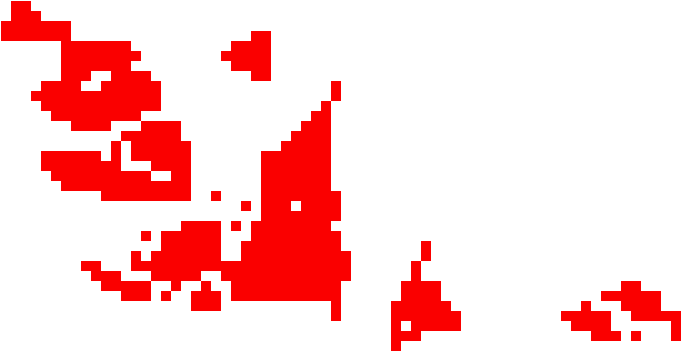 Blood Splatter Pixel Art Maker - Pixel Blood Splash Transparent (1000x450)