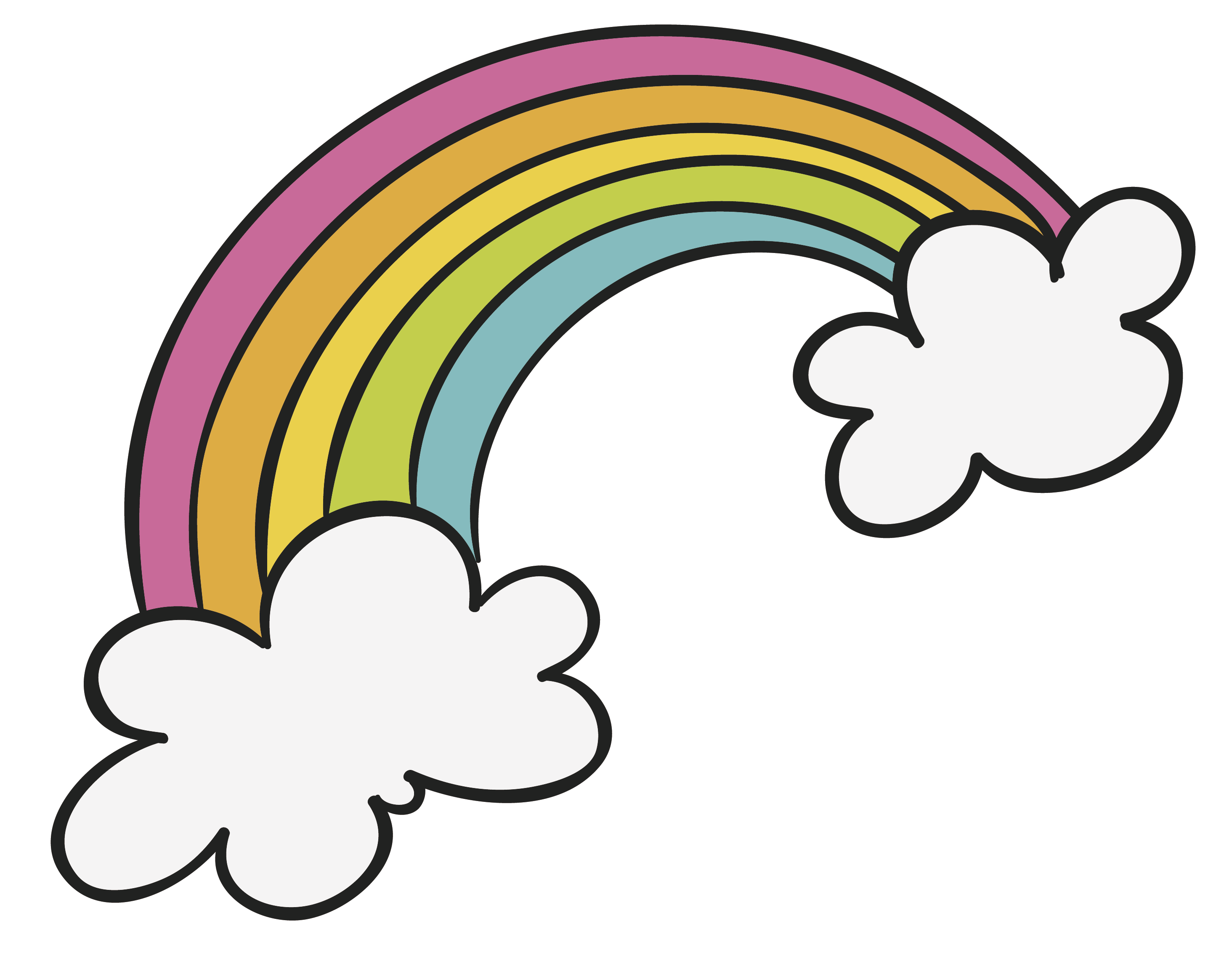 Rainbow Clip Art - Sticker Cute Png (2928x2283)
