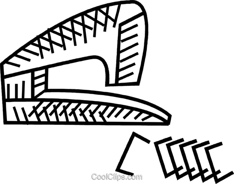 Stapler With Staples Royalty Free Vector Clip Art Illustration - Staples Black And White Clipart (480x379)