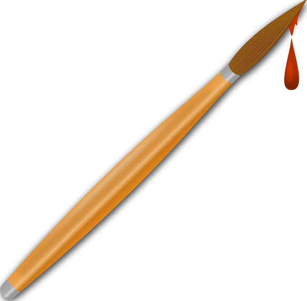Cartoon Paint Brushes - Paint Brush Clip Art (600x587)