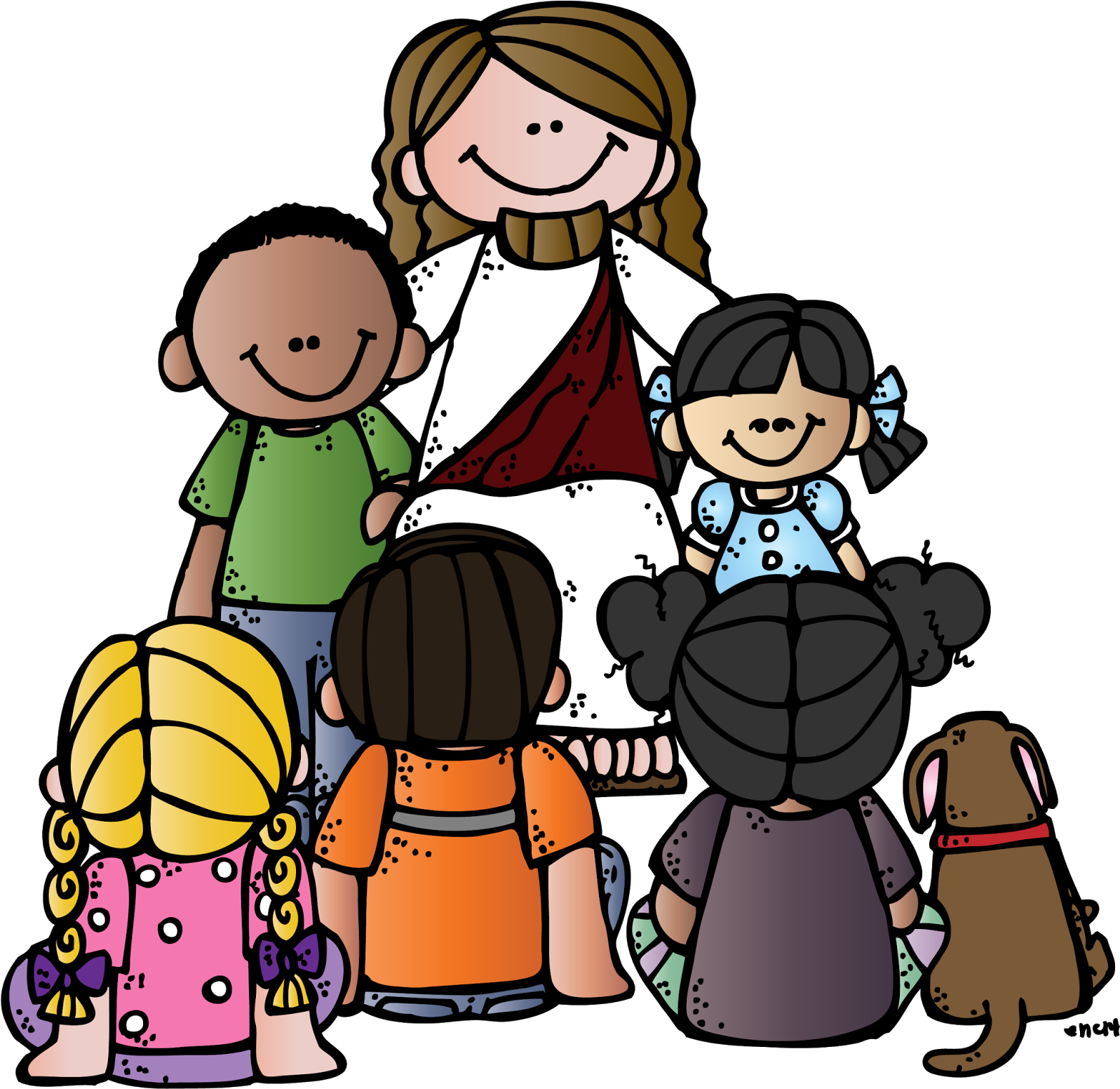 Melonheadz Lds Illustrating General Conference Goodies - Jesus Children Clipart (1600x1562)