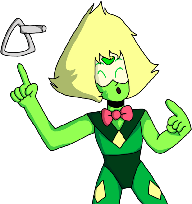 Peridot With Triangle Instrument By Chrome-diopside - Cartoon (918x871)