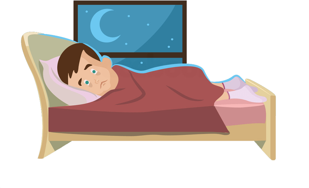 Sleeping At Night Time Cartoon (1000x778)