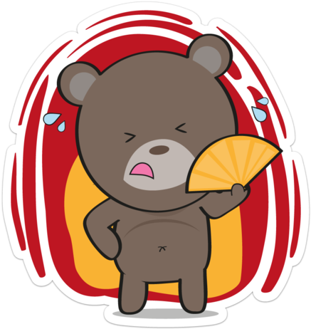 The Weather Is Too Hot Difficult To Go Back To Sleep - Cartoon (520x520)