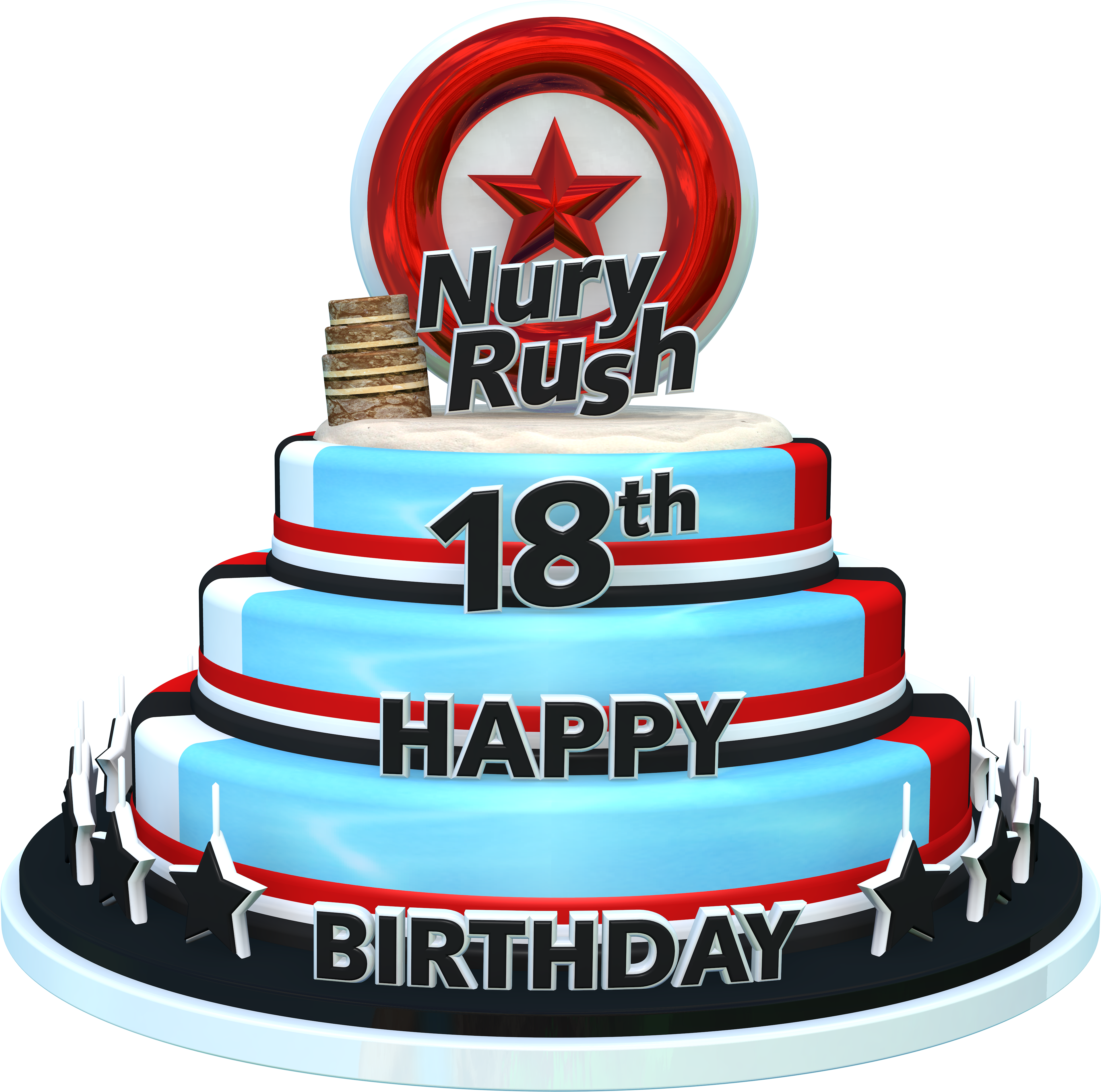 Nuryrush's Birthday 18th Cake Render By Nuryrush - Birthday Cake (4000x4000)