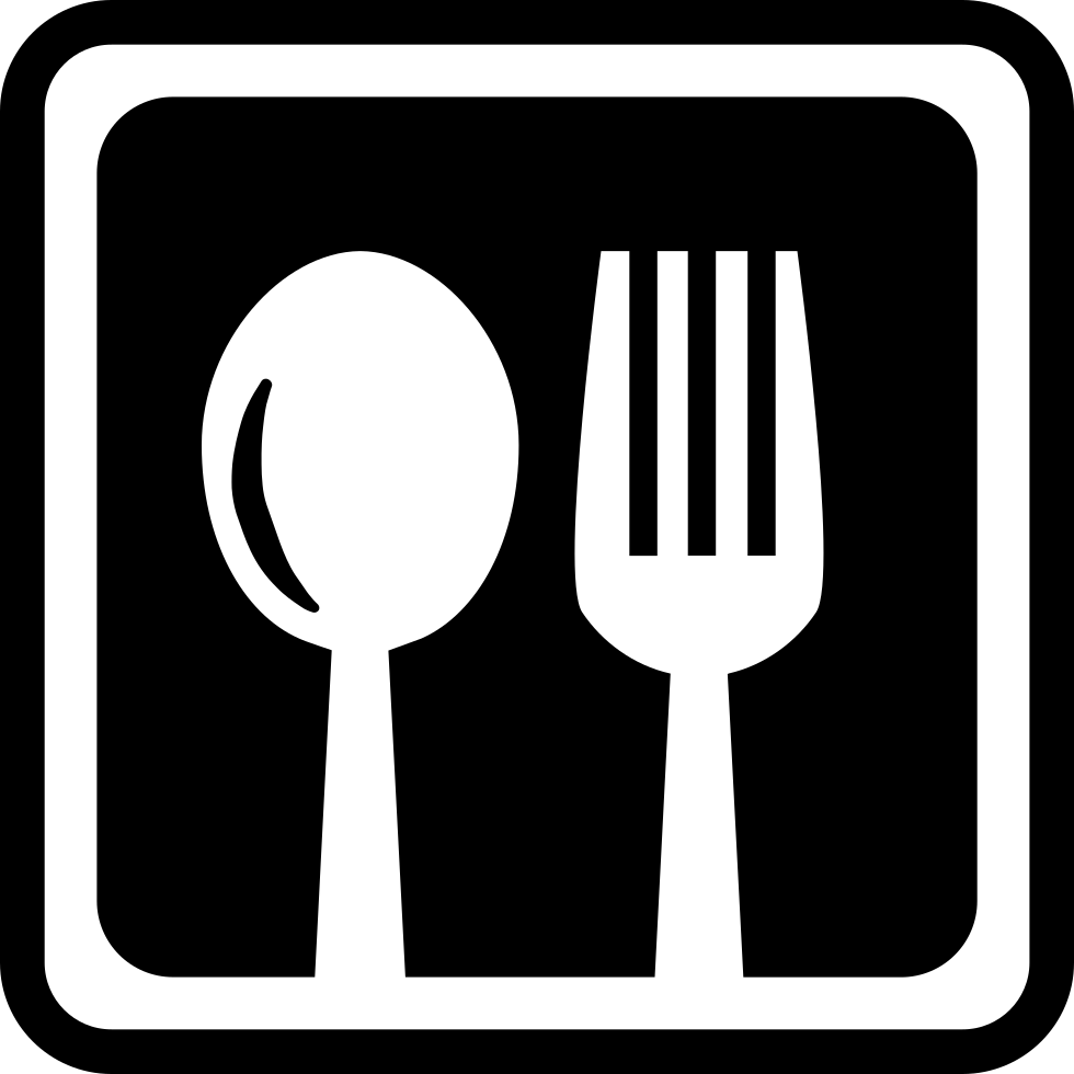 Restaurant Cutlery Symbol In A Square Comments - Icono Restaurante Png (980x980)