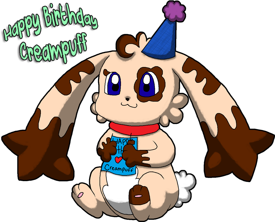 Happy Birthday Creampuff By Kat-skittychu - Cartoon (960x754)