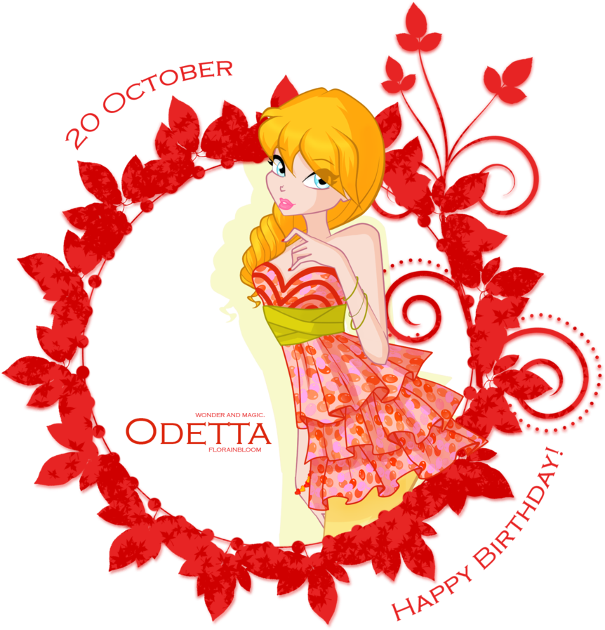 Happy Birthday, Odetta By Florainbloom - Sommer-rosa Rosen-fee Karte (879x909)