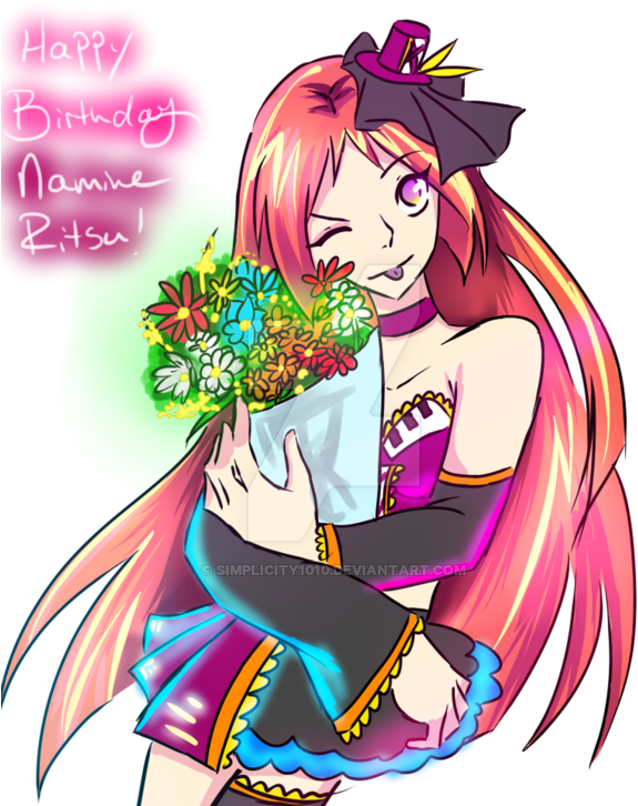 Namine Ritsu 005 Happy Birthday By Simplicity0073 - Cartoon (600x725)