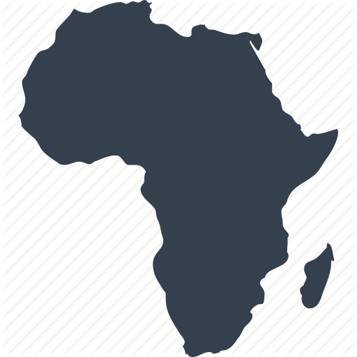 Africa Map Silhouette - Africa Map (512x512)