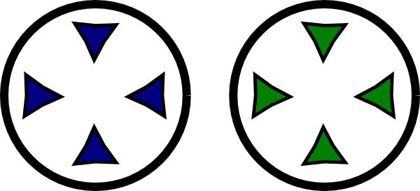 Free Vector Two Focus Dots Clip Art - Punto De Mira Pistola (1200x545)