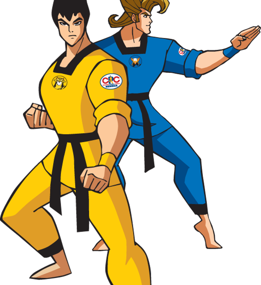 Taekwondo Training Helps To Build And Strengthen Physical - Cartoon (878x960)