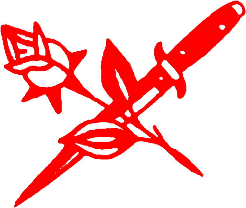 Aesthetic Knife Rose Red Roses Grunge Indie Tumblr - Rose Knife (845x716)