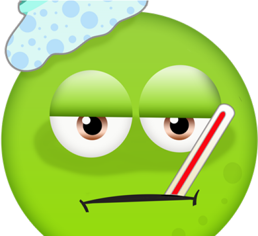 Green Sick Cliparts - Sick Emoji Transparent Background (640x480)