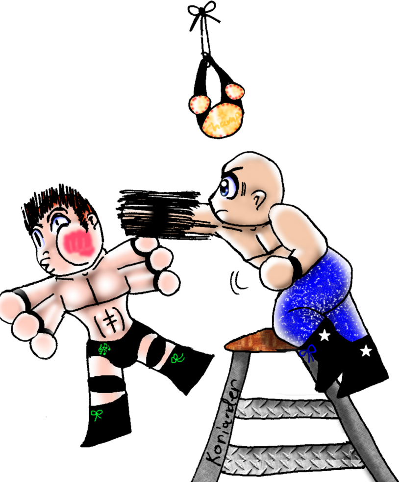 Chibi Ladder Match By Korianderbullard - Chibi Leiter-match Karte (814x982)