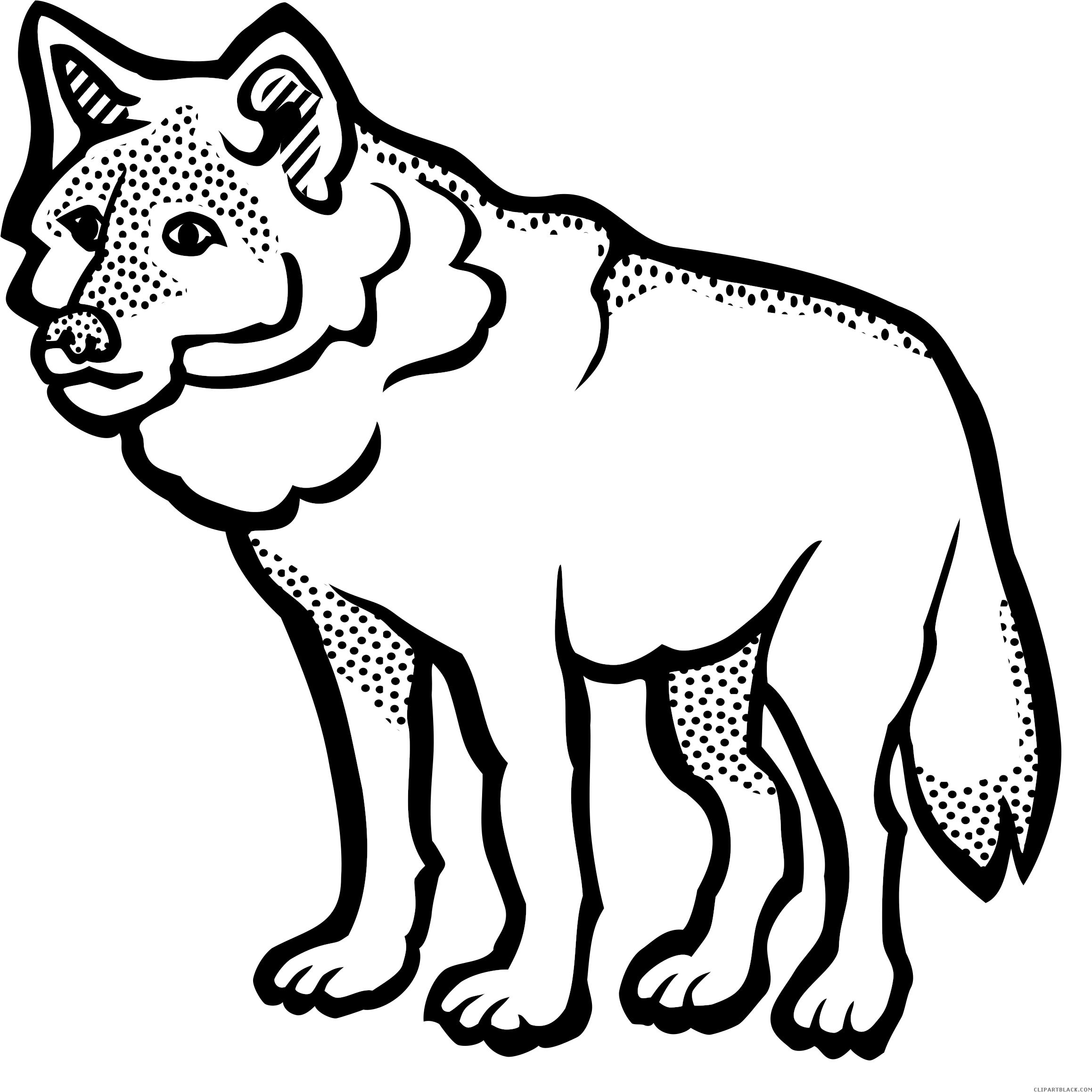 Wolf Animal Free Black White Clipart Images Clipartblack - Arabic Word For Wolf (2401x2400)