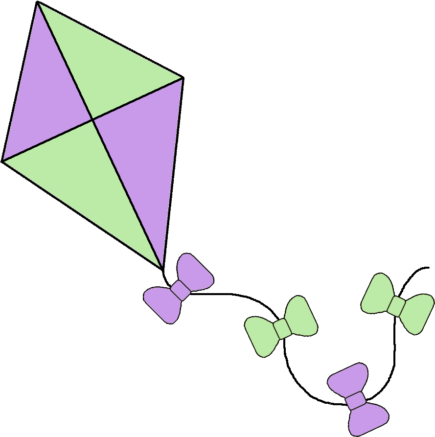 Kite Clipart Cute - Kite Clip Art For Kids (937x917)