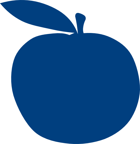 Apple Svg Clip Arts 582 X 598 Px - Blue Apple Clipart (582x598)
