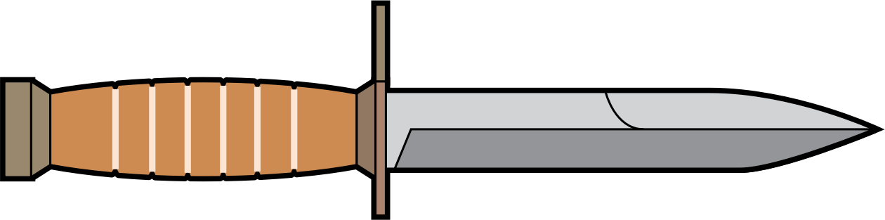 Ww2 American Bayonet - Bayonet Svg (1369x340)