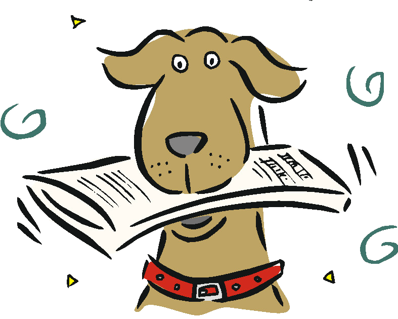 Friday, 27 April - Dog With Newspaper In Mouth (787x630)