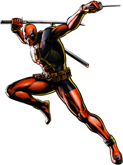 #deadpool #clip #art - Deadpool Ultimate Marvel Vs Capcom 3 (400x630)