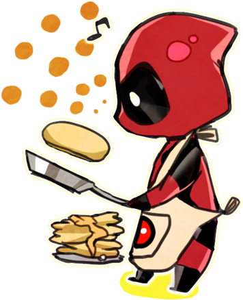Chibi Deadpool Clipart - Deadpool Chibi Deadpool Caricatura Img (422x463)