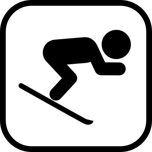Skiing Sign Free Icon - Winter Olympic Sport Silhouettes (512x512)