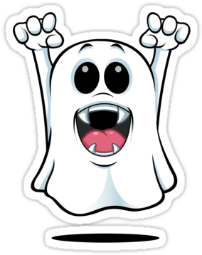 Cartoon Ghost - Smiley Ghost (375x360)